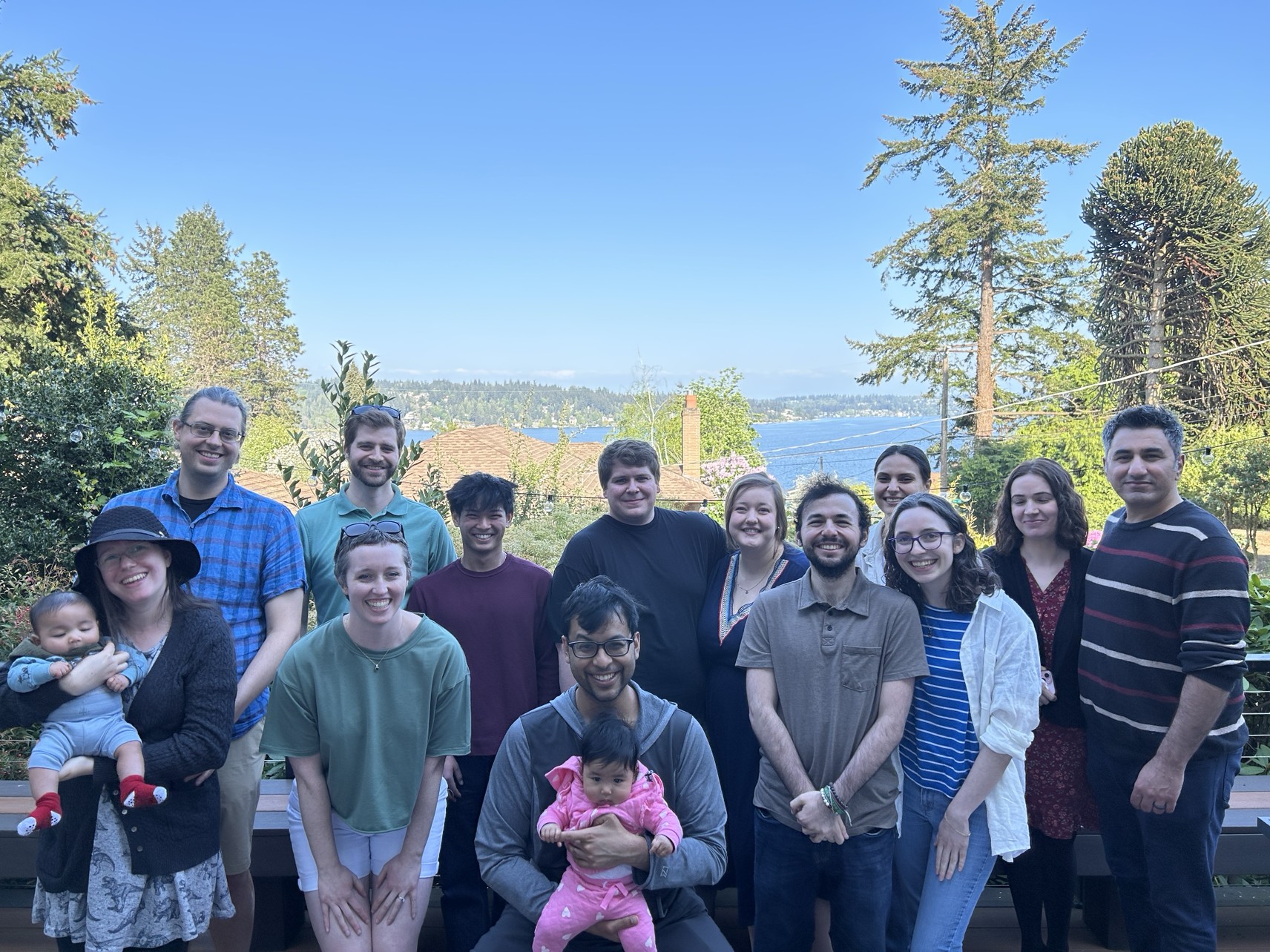 SAIL team outside on a sunny day BBQ.