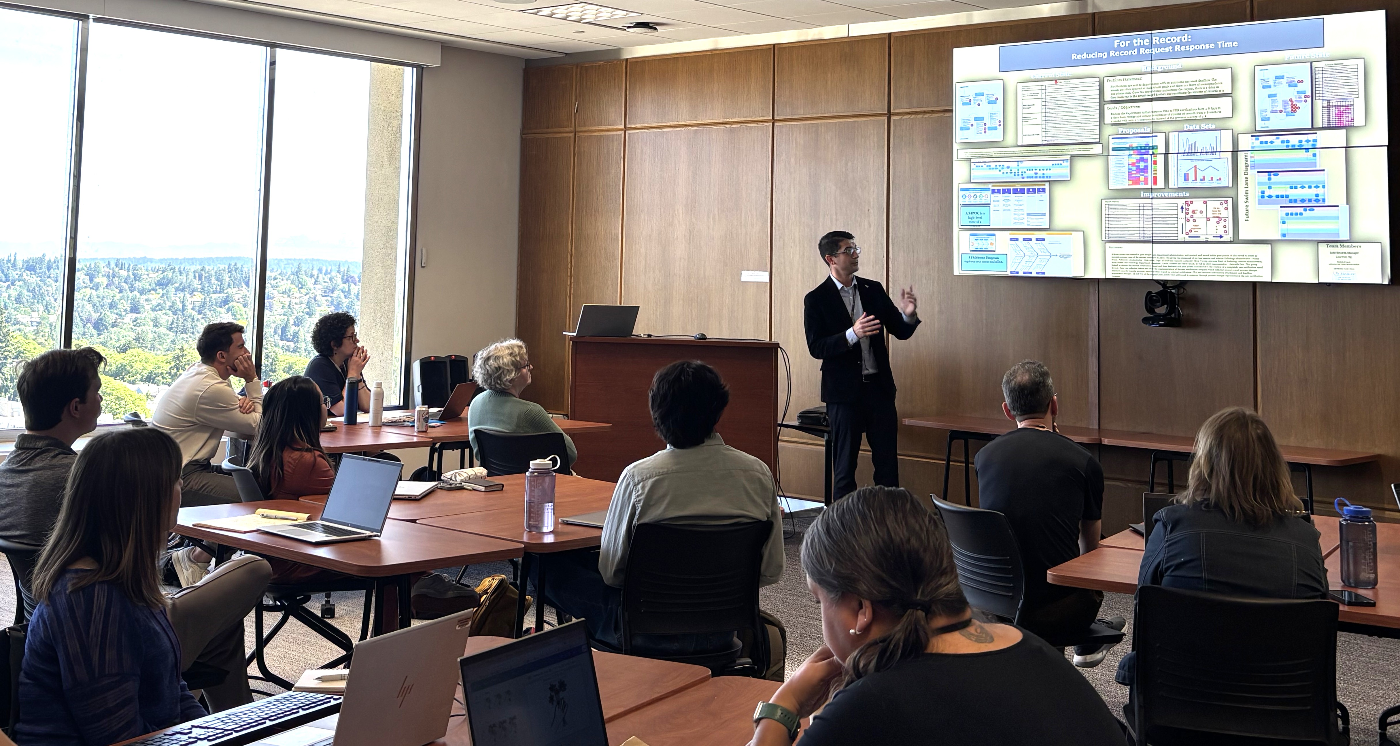 Individual presenting during a training session 