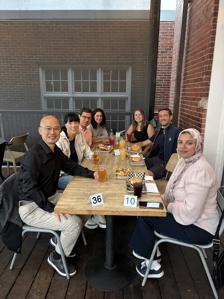 The OncoRad team out at dinner.